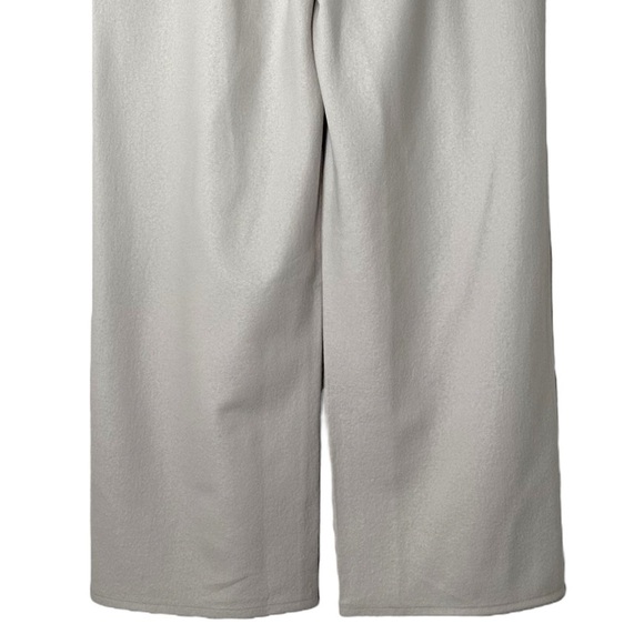 NWT Eileen Fisher Boiled Wool Jersey High Waisted Wide-Leg Pants in Chalk Size L - Picture 14 of 15